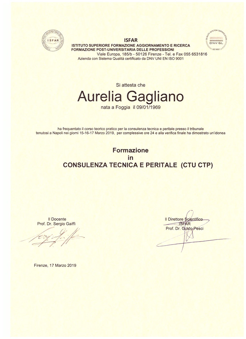 Consulenza Tecnica di Parte (CTP) 